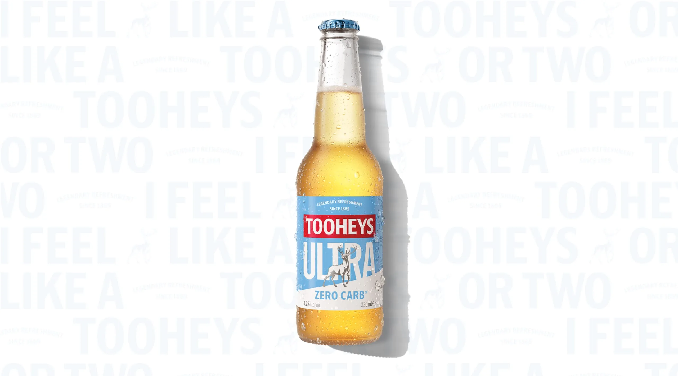 A frosty bottle of Tooheys Ultra Zero Carb